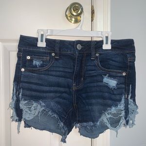 American Eagle midi jean shorts